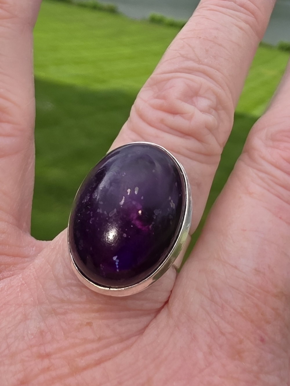 Purple Labradorite Gemstone Ring In 925 Sterling Silver (7) - Picture 14 of 14